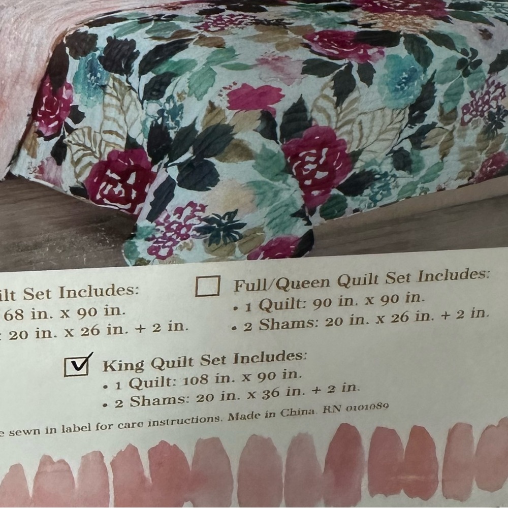 Brand new King Quilt and two Matching Shams